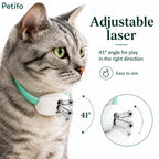 Petifo adjustable laser collar highlighting its 41-degree adjustable angle feature for precise play direction.