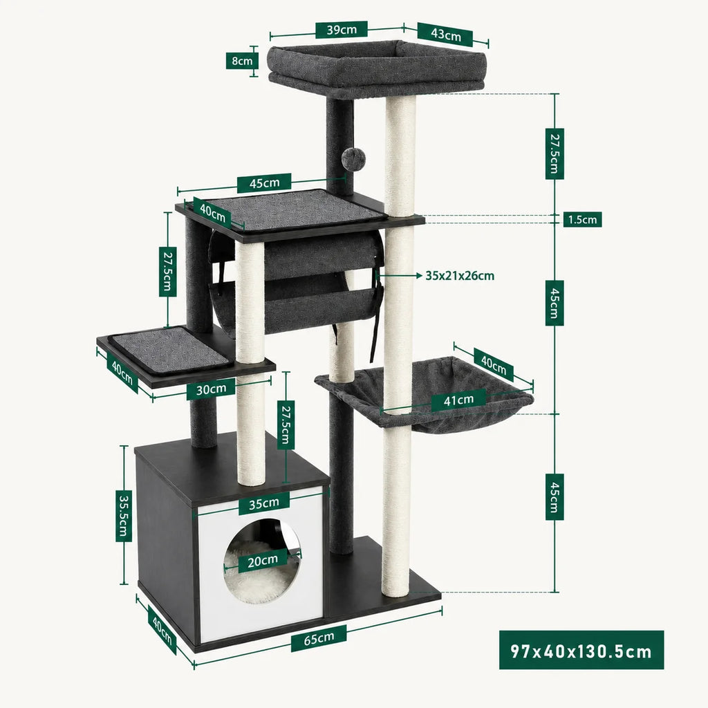 Cat Tree with Storage Cabinet