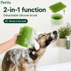 2-in-1 detachable silicone brush of the Petifo dog paw cleaner used for bathing pets