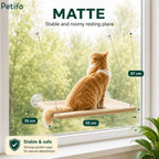 An orange cat sitting on the hammock with overlay dimensions showing a width of 55 cm, depth of 35 cm, and total height of 67 cm.
