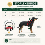DogHalo protective harness size guide S and M - Petifo