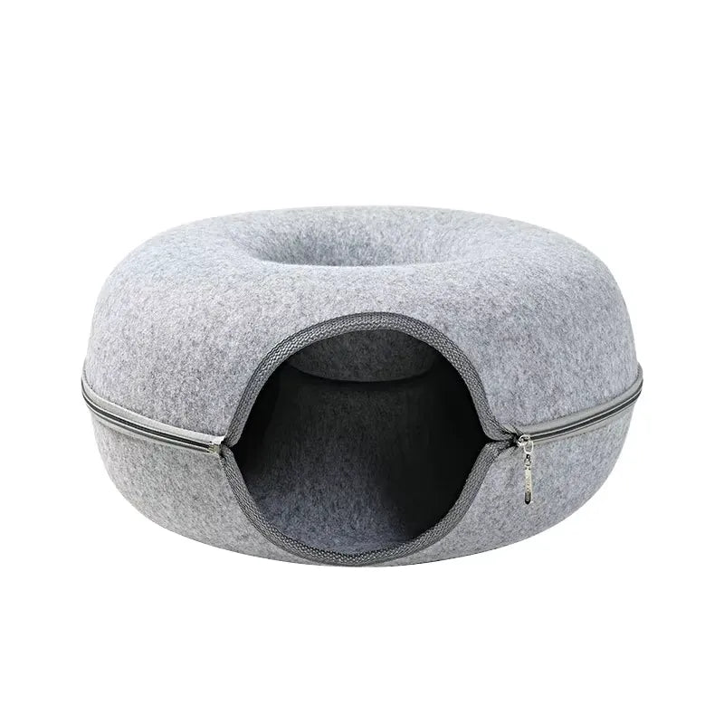 Donut Cat Bed grey colour