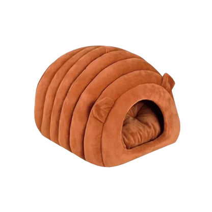 Färg Orange Igloo Kattsäng Mjuk Bädd  -Djurslottet