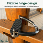 Flexible hinge design that follows movement for better comfort.