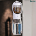 Full-length view of the Petifo portable water bottle featuring a convenient carrying strap.
