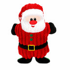 Full view of the Santa Claus plush squeaky toy on a clean white background.