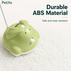 Green rabbit-shaped Petifo cat toy made of durable, safe, and wear-resistant ABS material