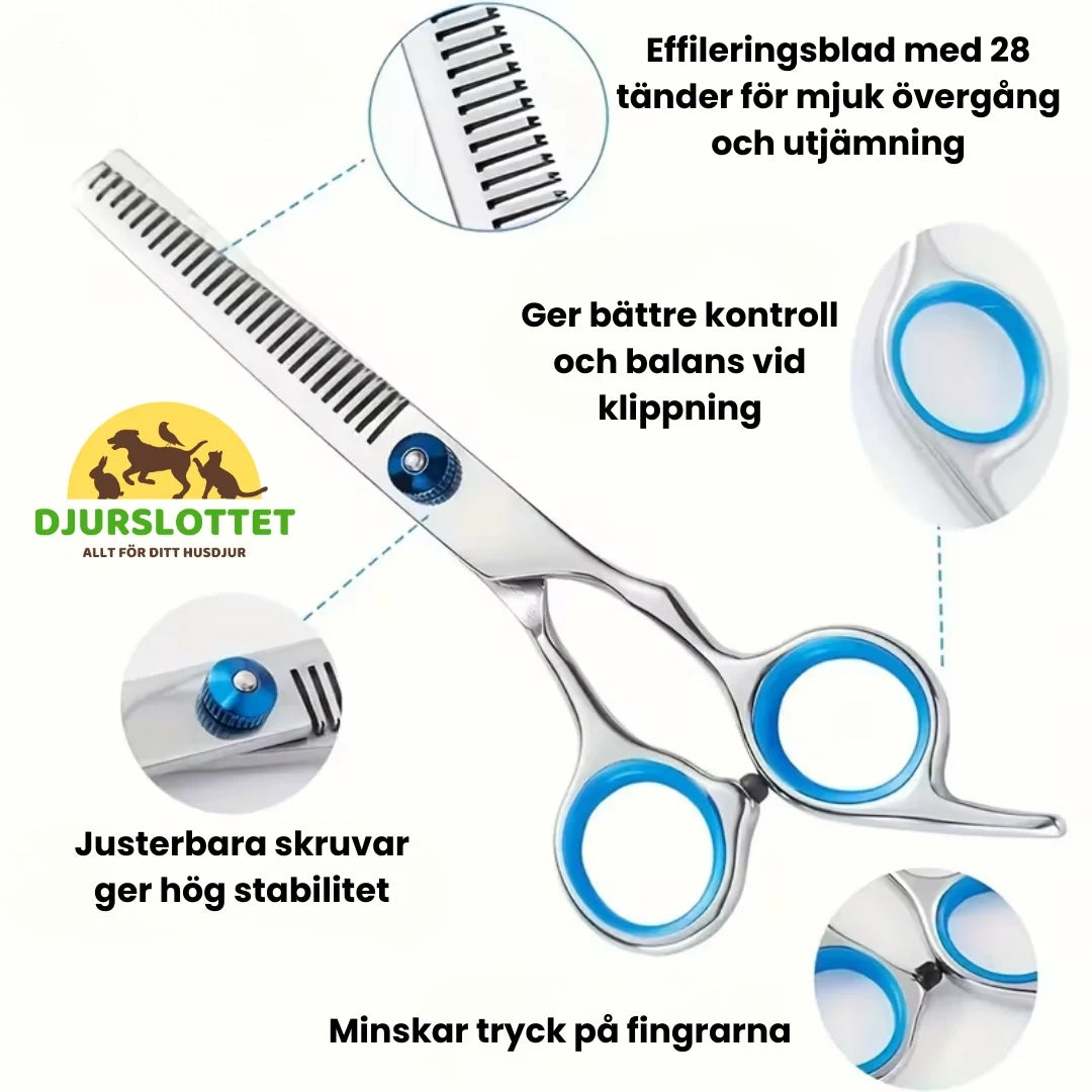Grooming kit for pets Thinning blade with 28 teeth for a soft transition and blending - Petifo