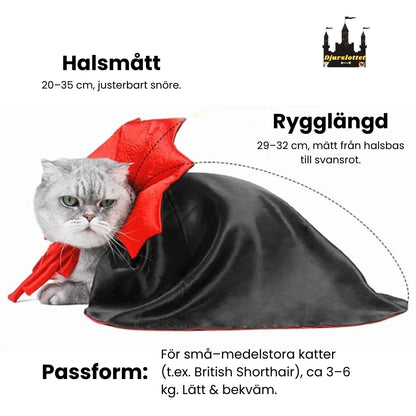 Halloweenkostym för katt halsmÅtt - Djurslottet 