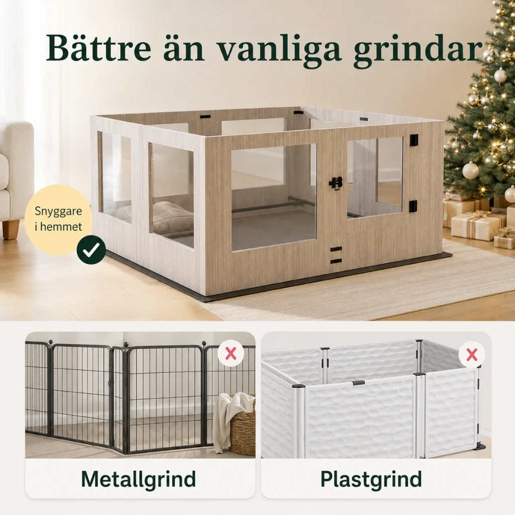 Dog Playpen with Window Panels gates - Petifo