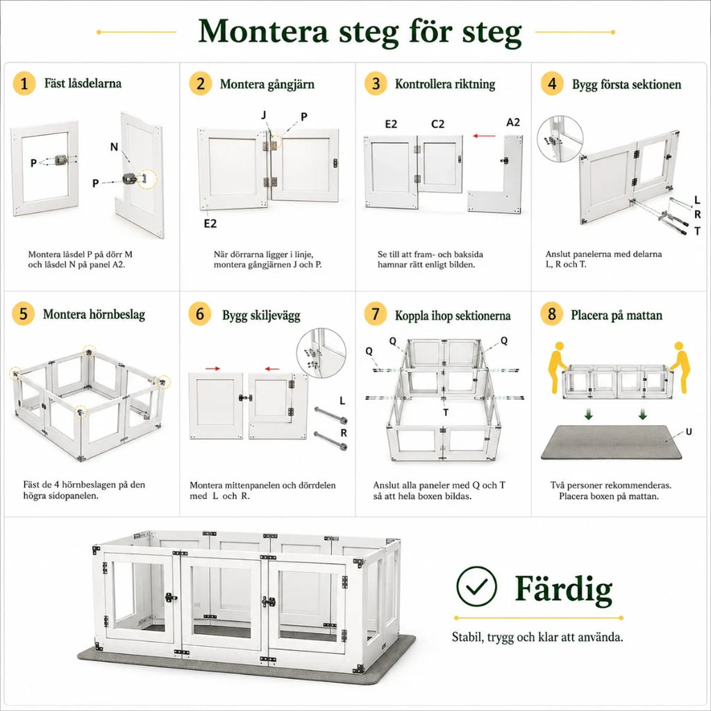 Dog Playpen with Window Panels step by step - Petifo