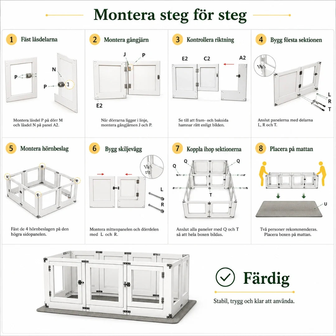 Dog Playpen with Window Panels step by step - Petifo
