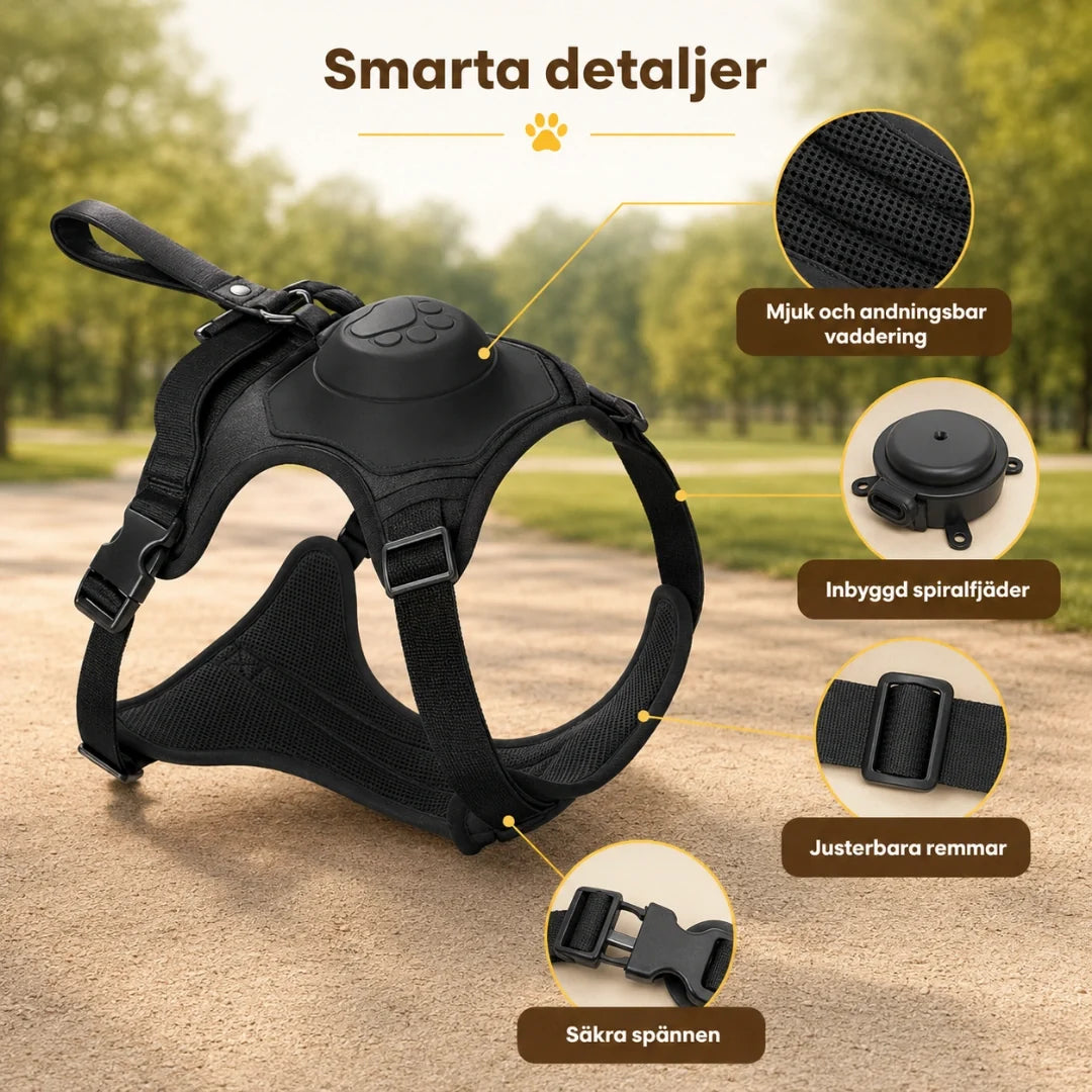 Dog harness with built-in retractable lead - Petifo