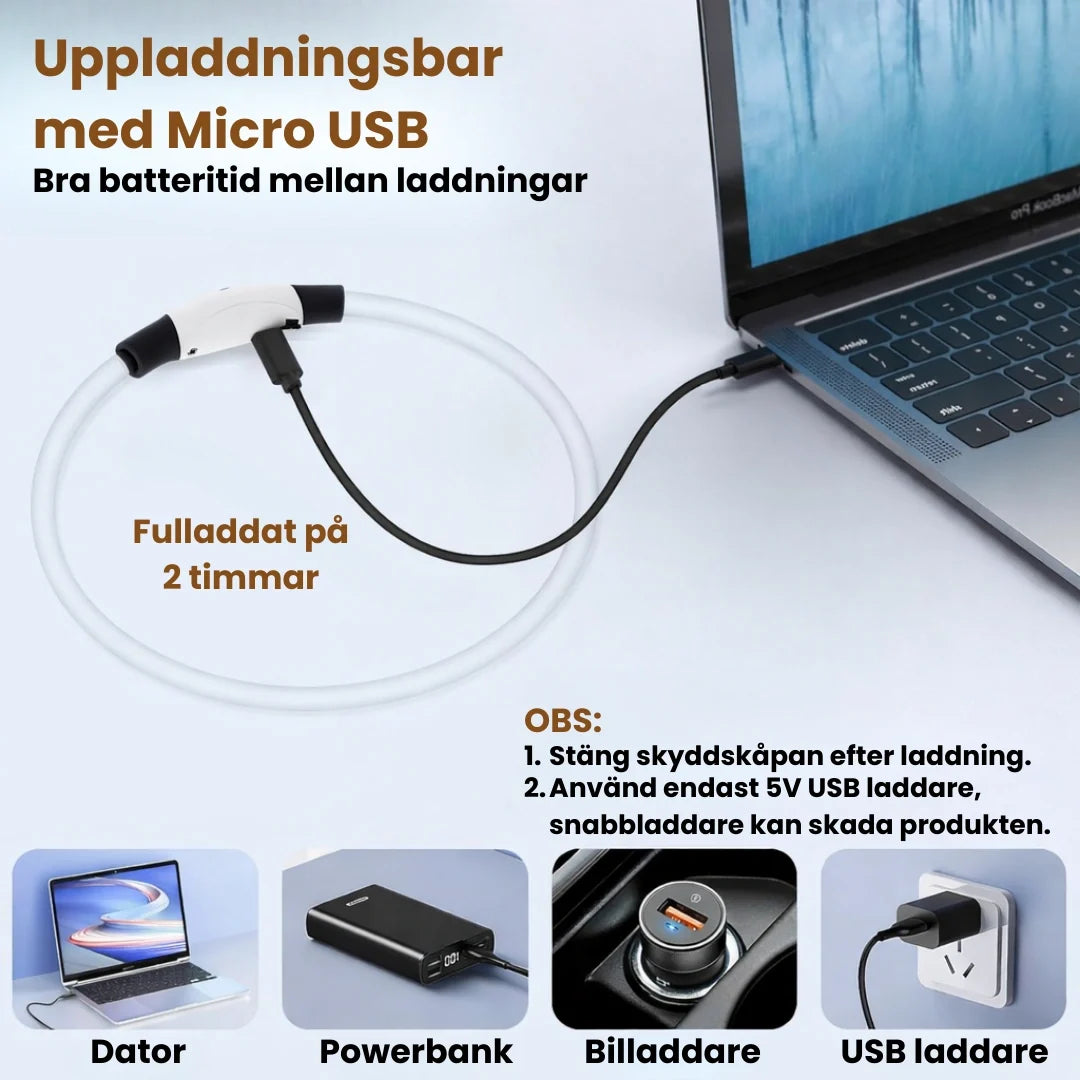 LED Collar for Dogs & Cats Rechargeable with Micro USB - Petifo