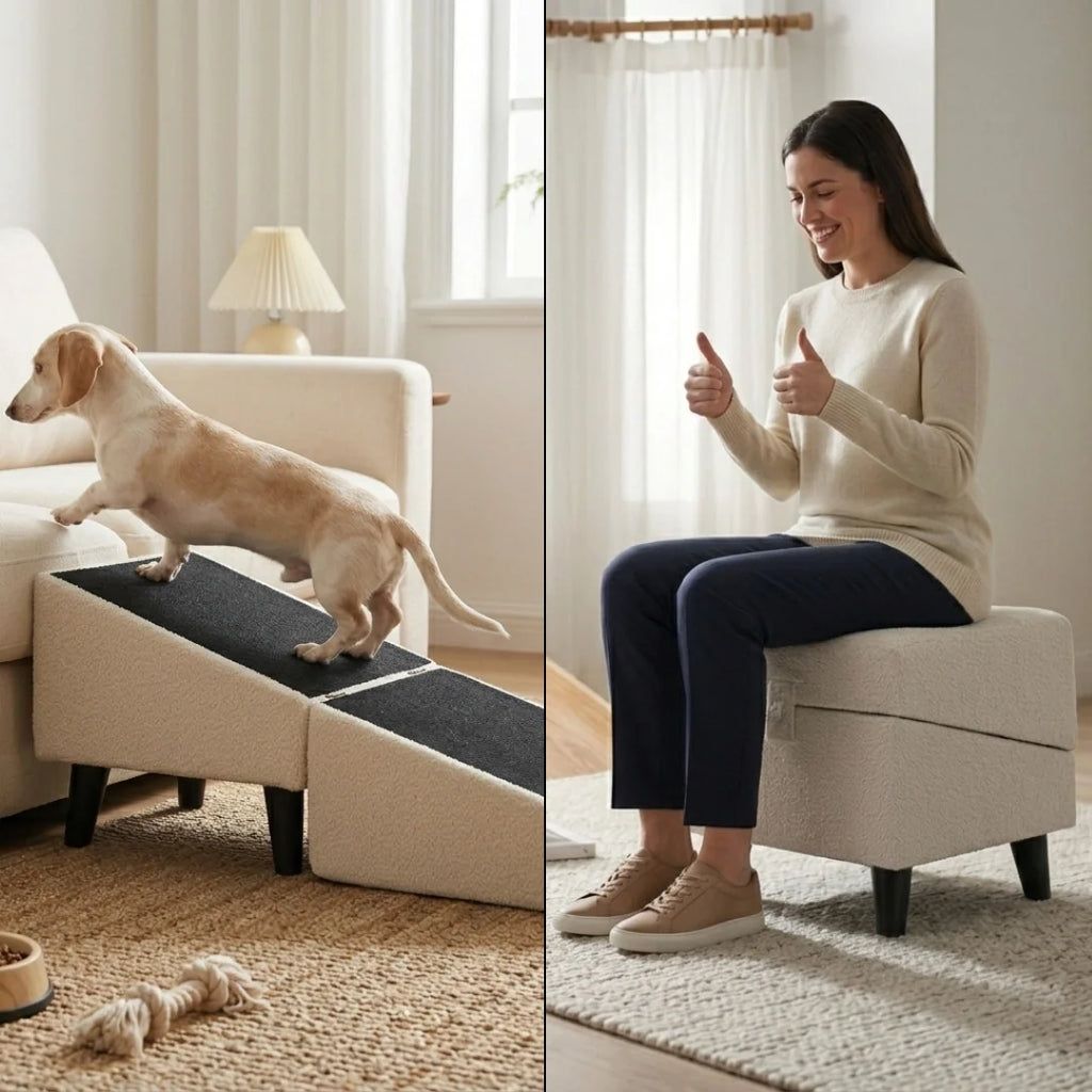 Lunatto Dog Ramp with Pouffe in one -
Petifo
