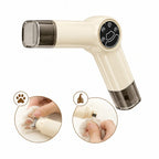 c cordless pet grooming clipper and nail grinder with interchangeable attachments and dual dust collection compartments.