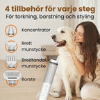 Petdryer Gloss Coat Dryer 4 attachments for every step - Petifo