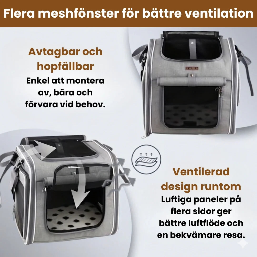 PetFuled Bike Bag Several mesh windows for better ventilation - Petifo