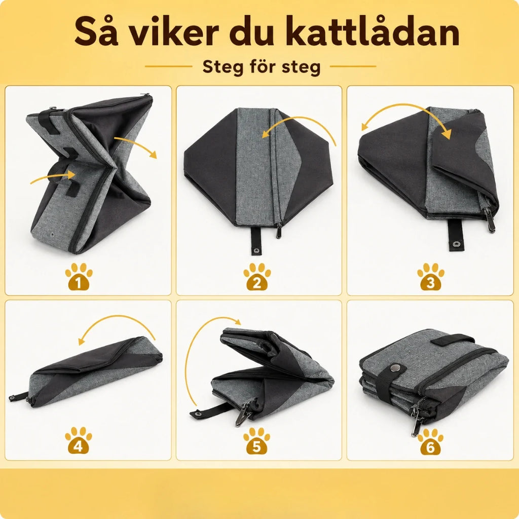 Portable cat litter tray travel litter tray instructions Petifo