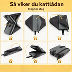 Portable cat litter tray travel litter tray instructions Petifo