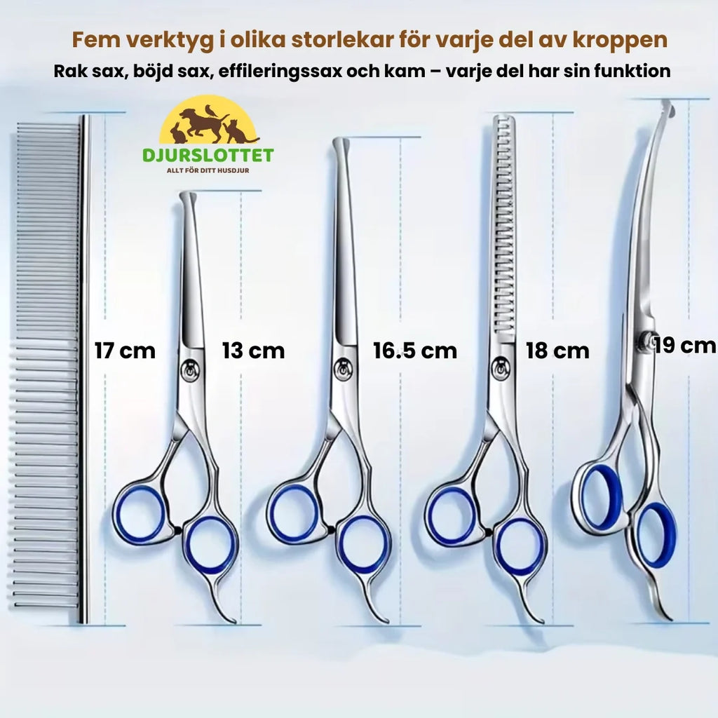 Product size of grooming kit for pets - Petifo