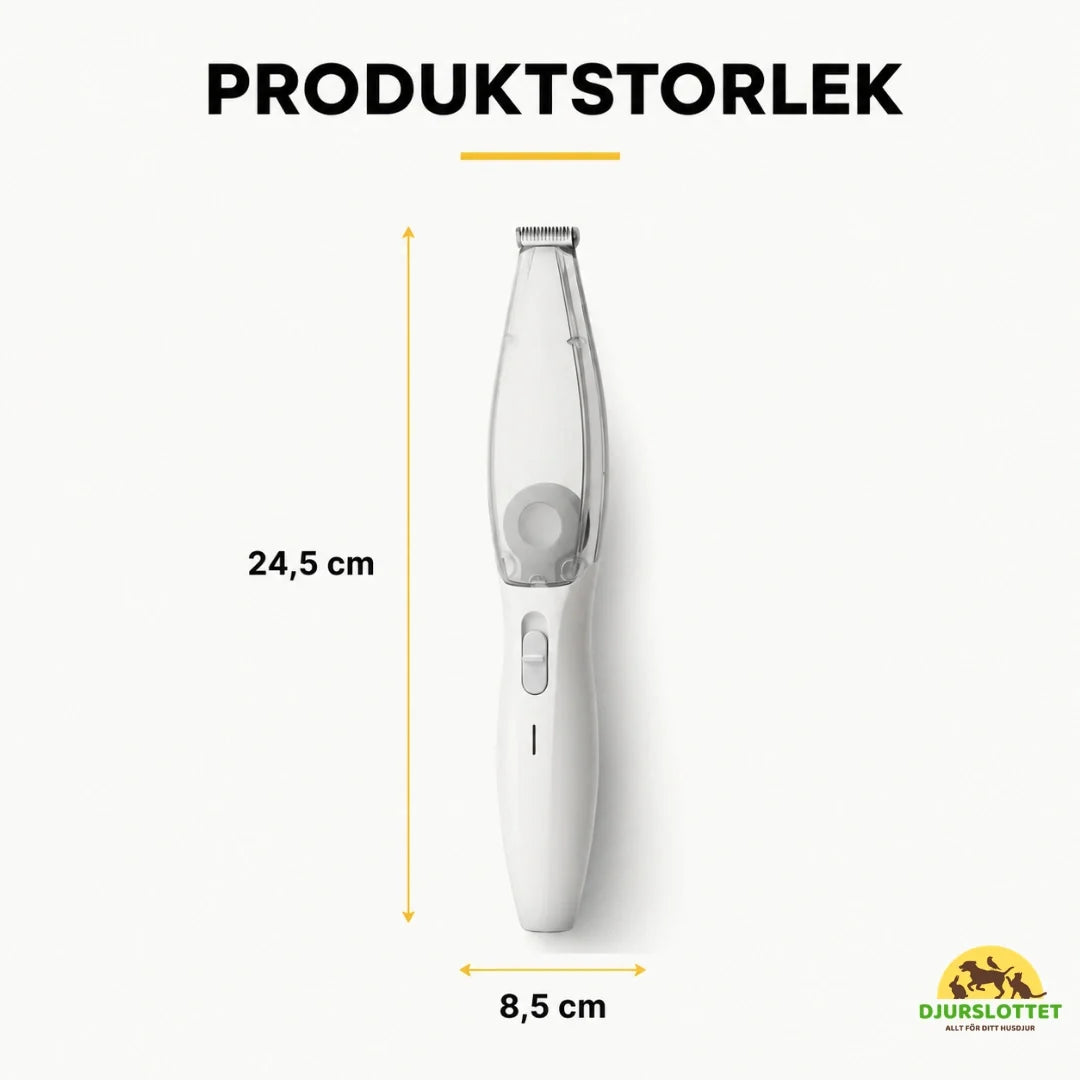 Product size of Silvetti Paw Trimmer with Collector Petifo