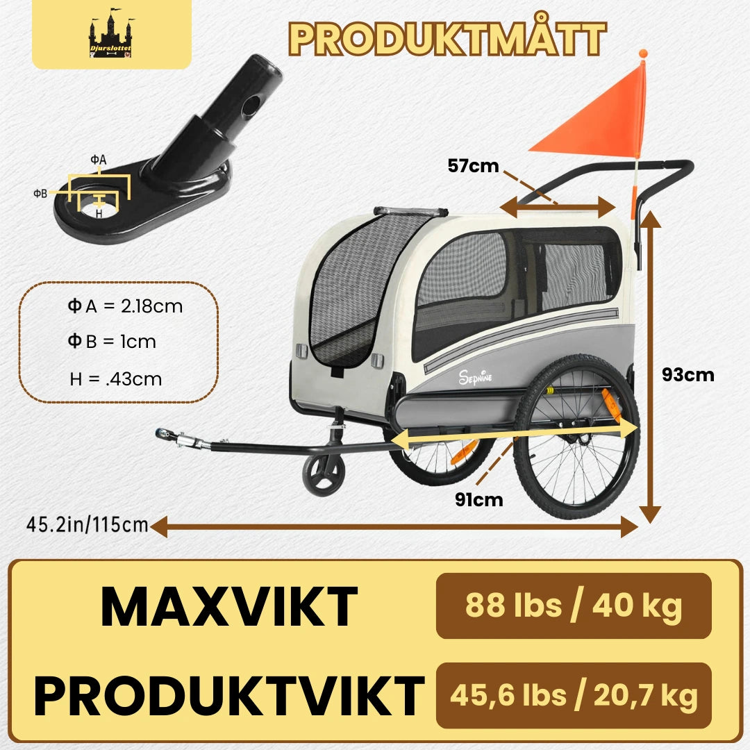 Produktstorlek av Stor Cykelvagn och Promenadvagn - Djurslottet