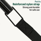 Close-up of the reinforced nylon strap on the Petifo bicycle dog leash for enhanced durability and strength.