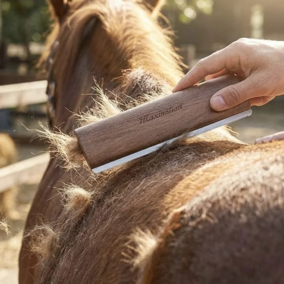 Cleaning brush for horse coats Effective coat cleaning - Petifo