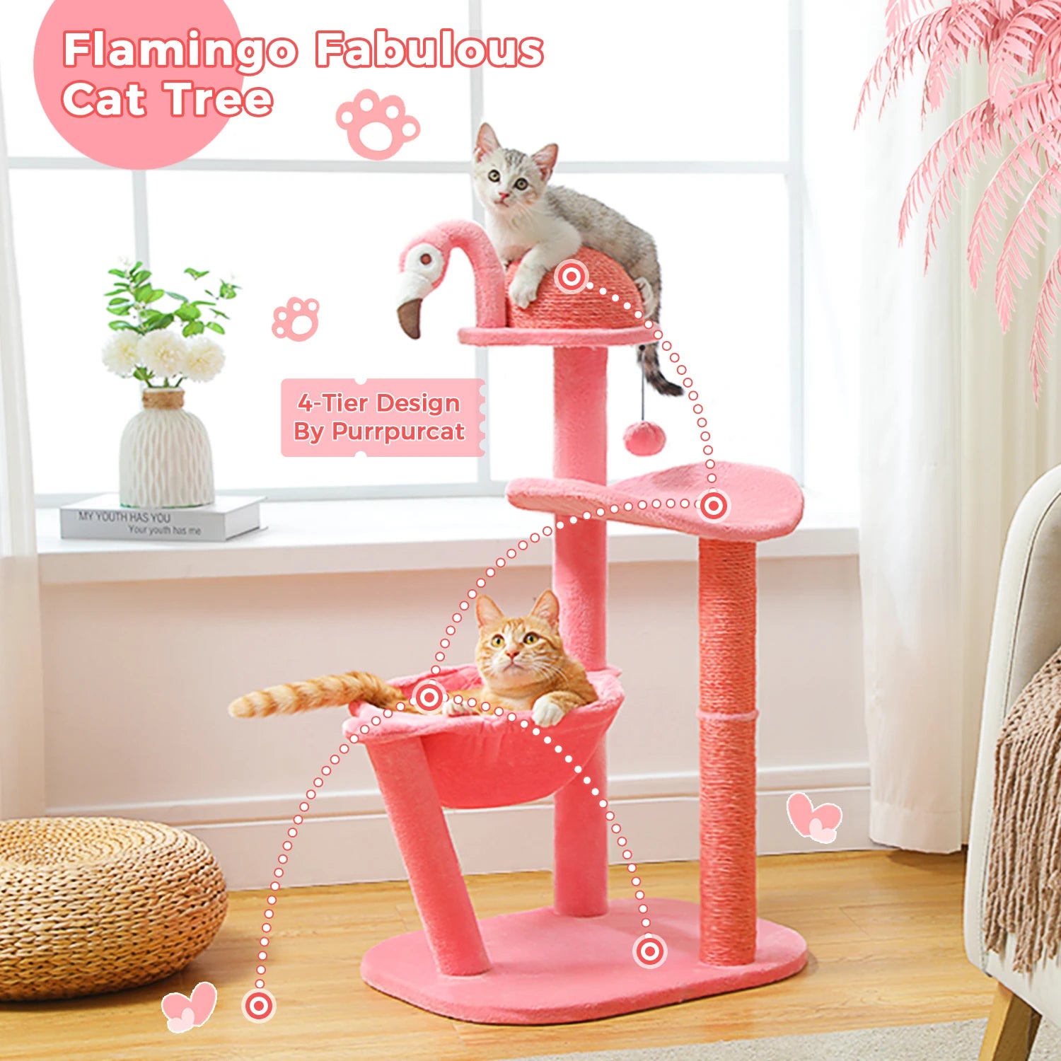 FlamingoPaws Klösträd - Djurslottet