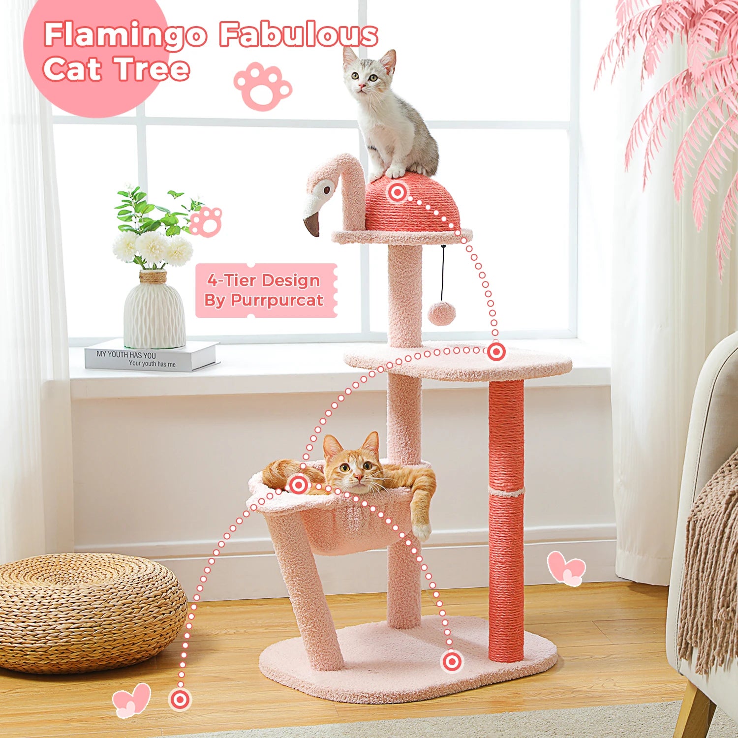 FlamingoPaws Klösträd - Djurslottet