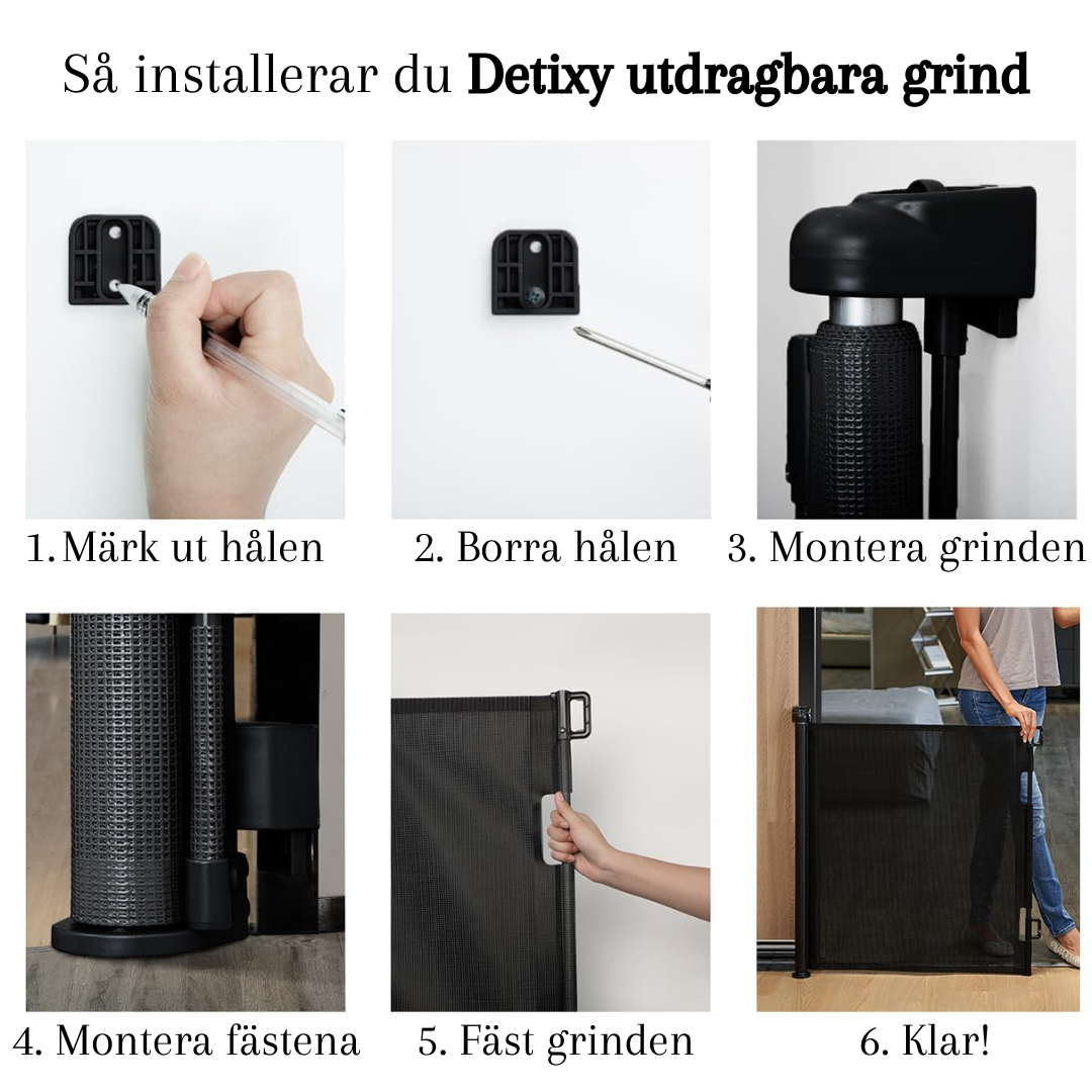 How to install the Detixy retractable gate - Petifo