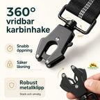 SafePaw Anti-Pull Lead with Seatbelt Attachment 360 swivel carabiner - Petifo