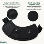 Interior view of black horse bell boot showing the shock-absorbing neoprene lining
