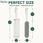 Size specification graphic showing the dimensions of the complete unit