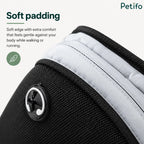 Close-up view highlighting the soft padded edge of the running waist belt designed for extra comfort against the body.