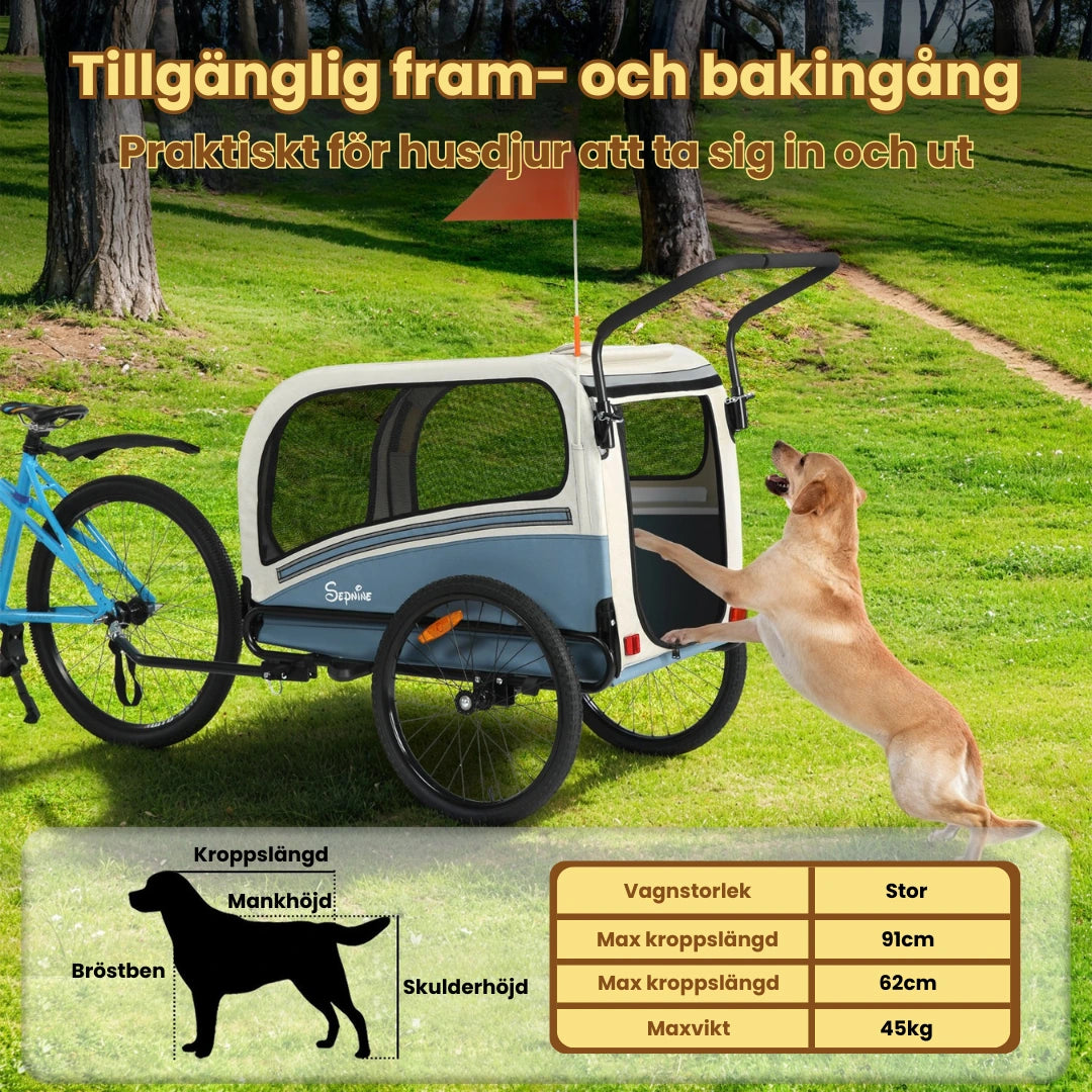 Stor Cykelvagn Tillgänglig fram- och bakingång - Djurslottet