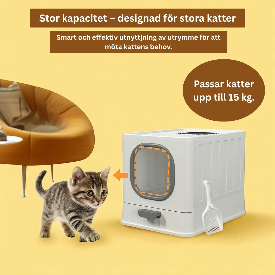 Stor kapacitet designad för stora katter - Djurslottet