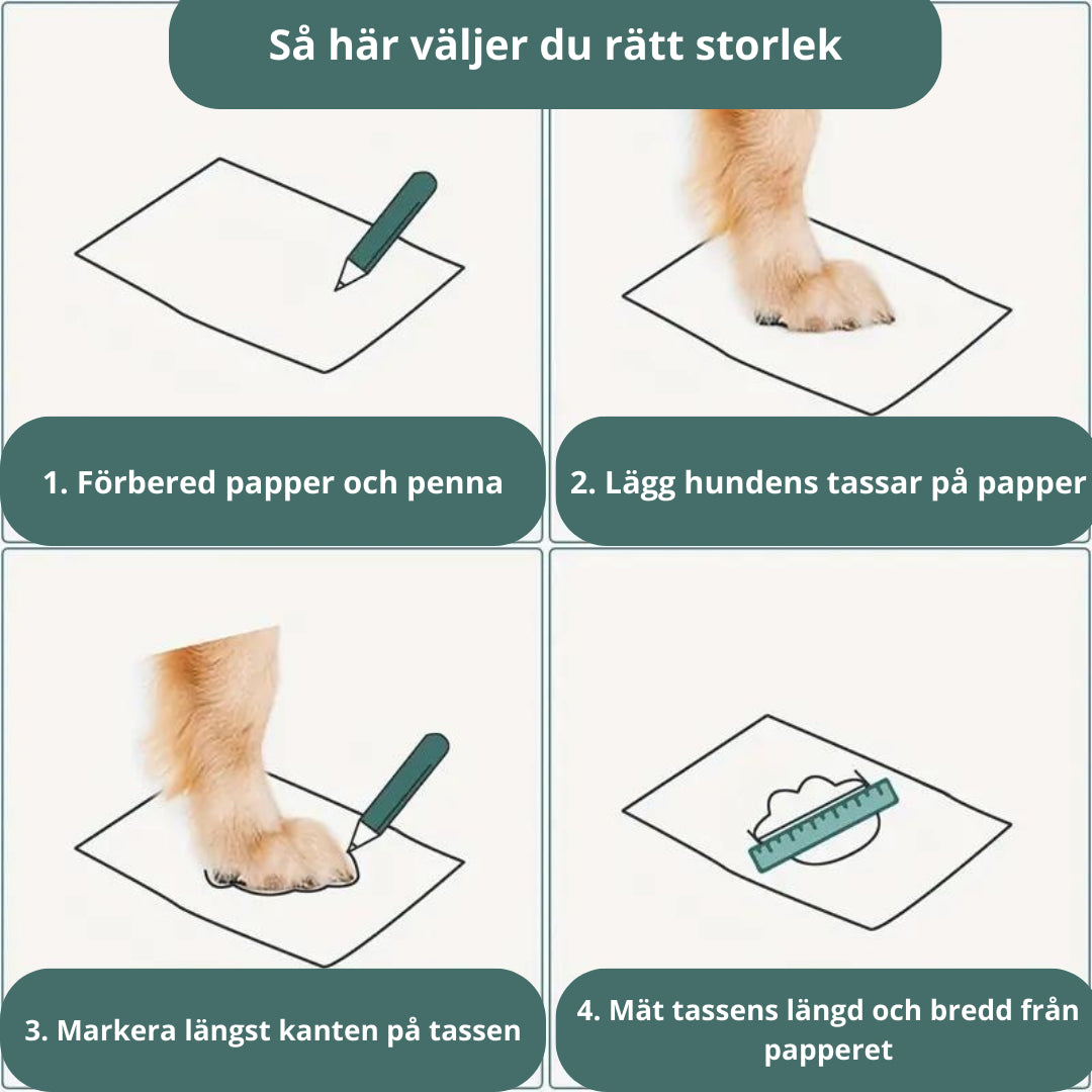 Hundskor Vinter, 
Skor Till Hund Snö, SnowGrip Vattentäta Hundskor (Reflekterande) - Djurslottet