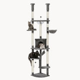 Δεντρόσπιτο γάτας ρυθμιζόμενο από 216–285 cm, από το δάπεδο έως την οροφή