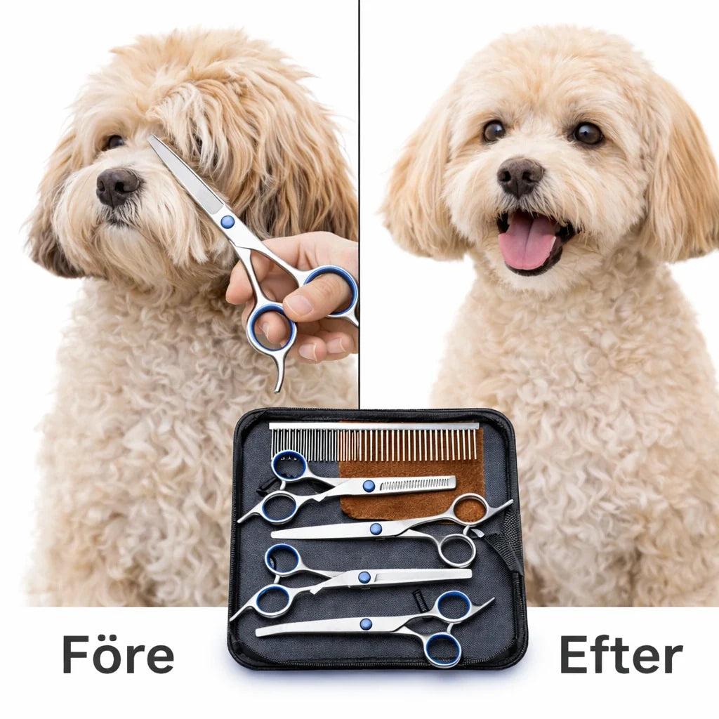 dog scissor set before and after image - Petifo