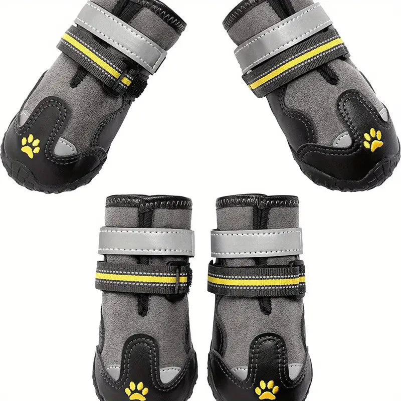 Hundskor Vinter, 
Skor Till Hund Snö, SnowGrip Vattentäta Hundskor (Reflekterande) - Djurslottet