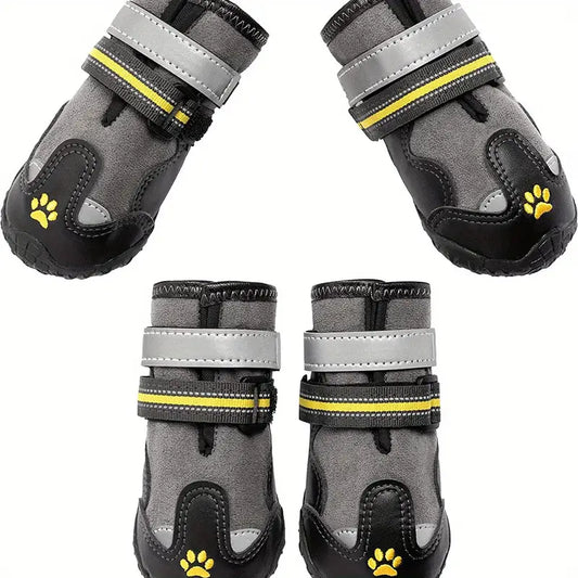 Hundskor Vinter, 
Skor Till Hund Snö, SnowGrip Vattentäta Hundskor (Reflekterande) - Djurslottet