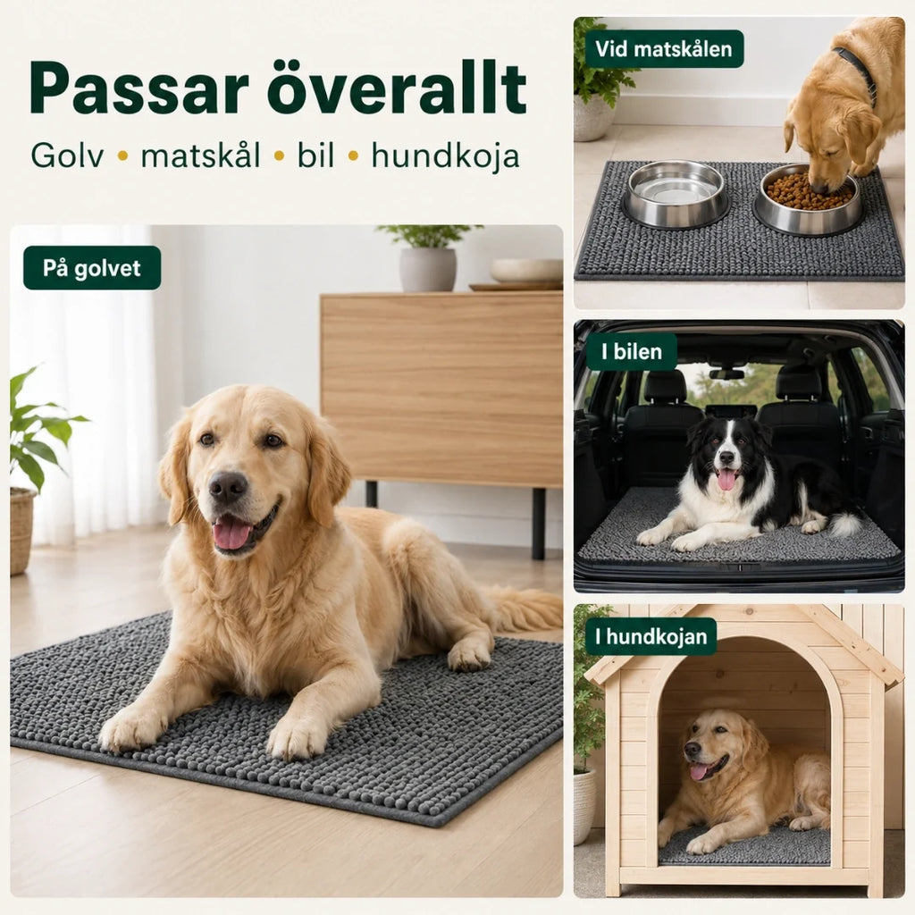 Paw mat that suits the door, food bowl and crate – Petifo