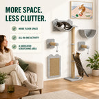 Space-saving benefits of the PawHut wall-mounted cat climbing set - Petifo