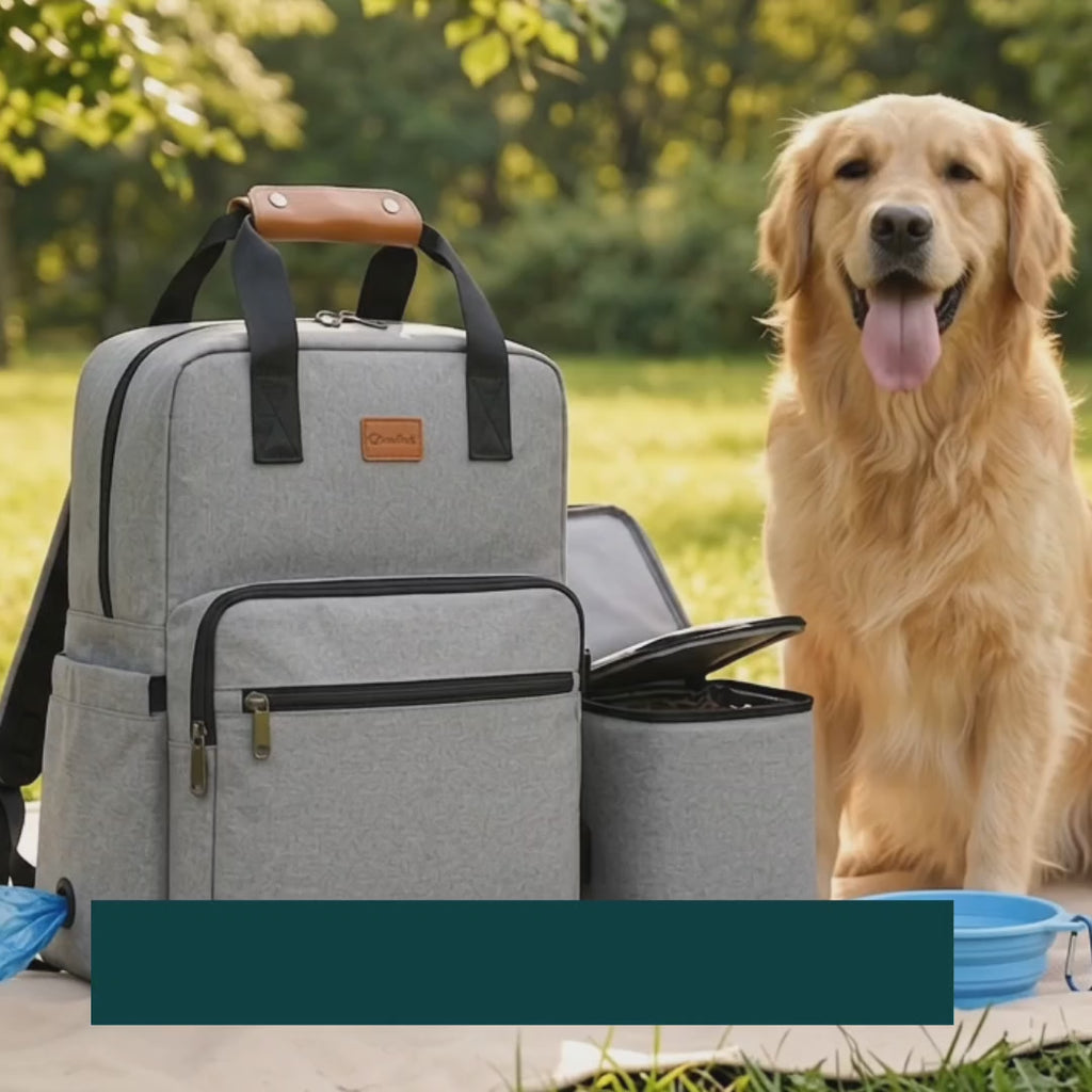 PawsPack storage backpack packed for pet travel - Petifo