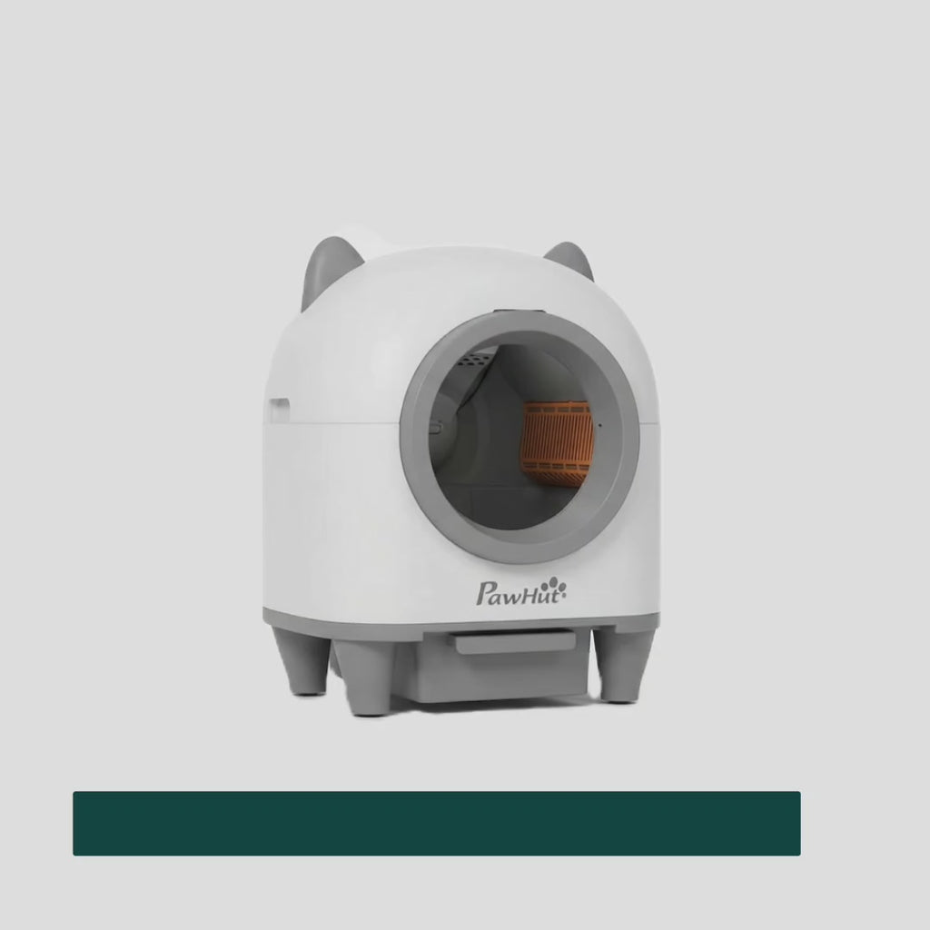 PawHut self-cleaning litter box demonstration - Petifo