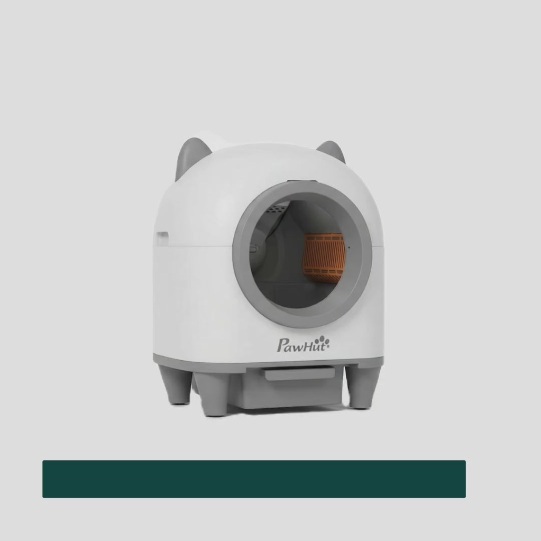 PawHut self-cleaning litter box demonstration - Petifo