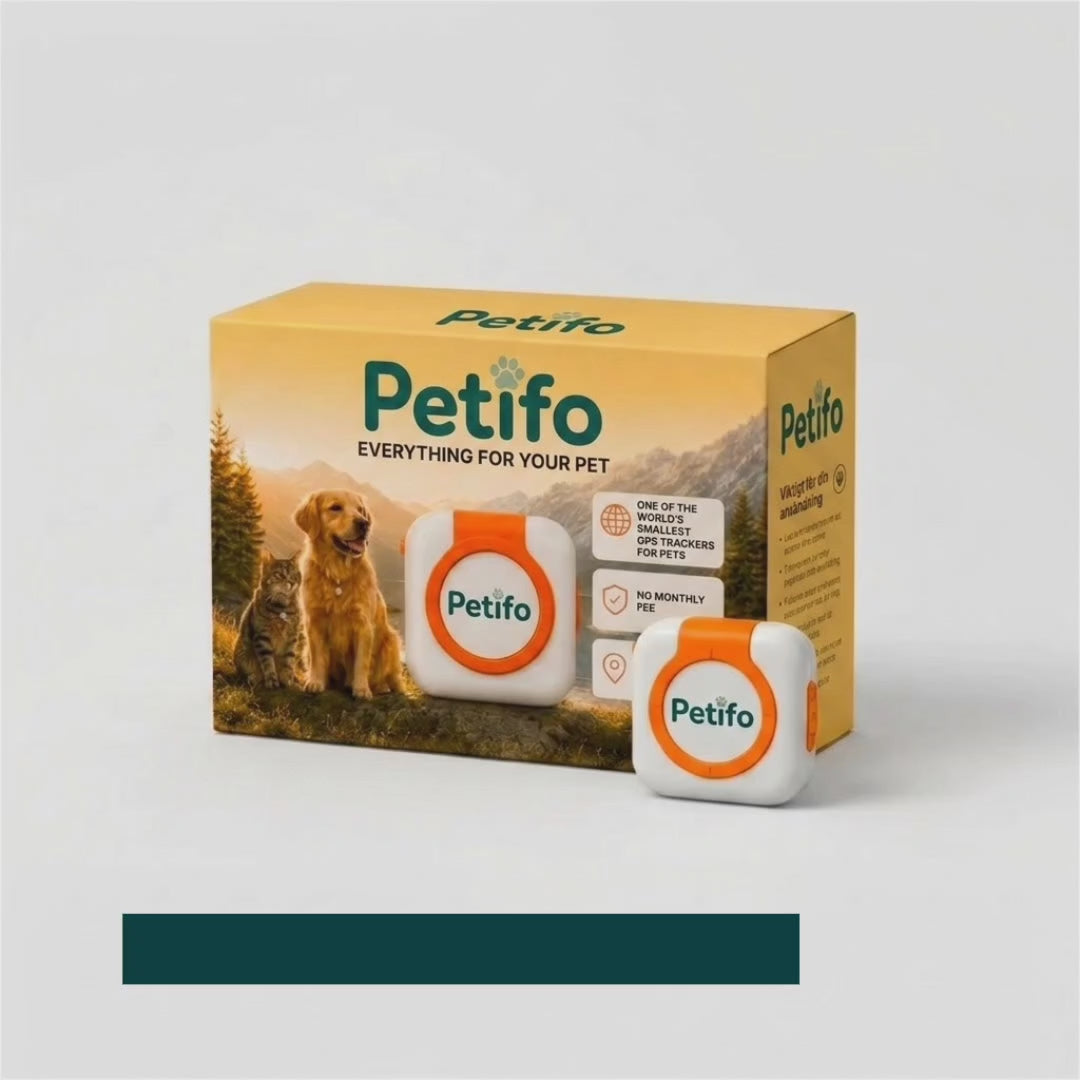 Petracka GPS tracker attached to a pet collar showing real-time location tracking Petifo