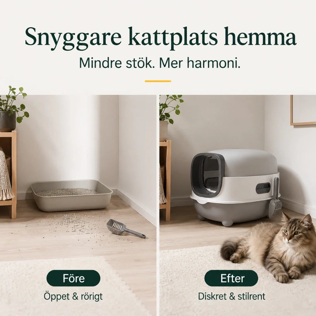 BingoPaws Large Covered Cat Litter Box more harmony - Petifo